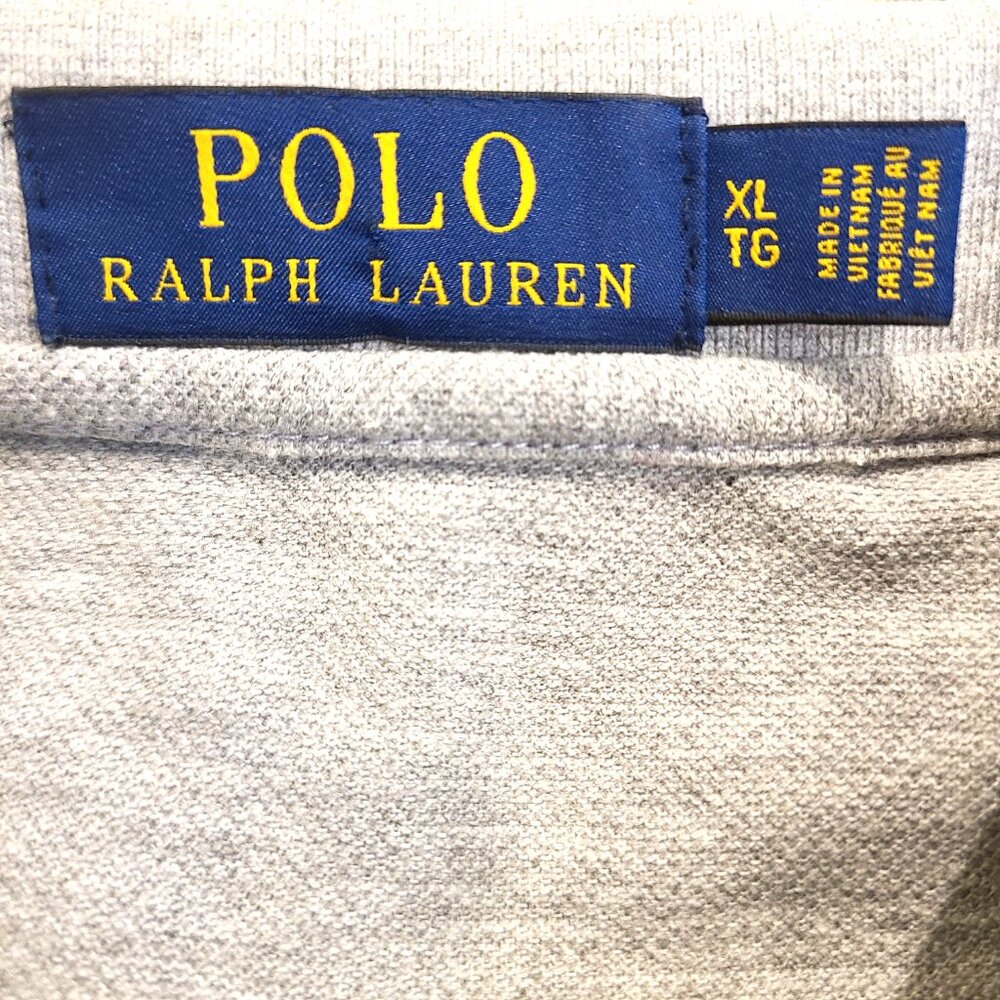 Polo Ralph Lauren Gray Polo Shirt – White Big Pony Logo – Men’s XL - Picture 9 of 9